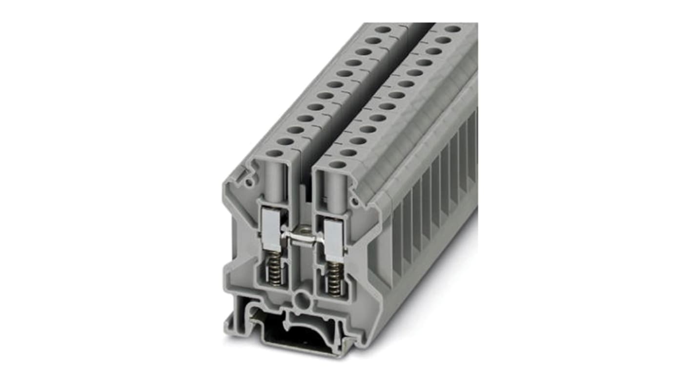 Phoenix Contact USST 6 Series Grey Feed Through Terminal Block, 0.2 → 10mm², Single-Level, Screw Termination