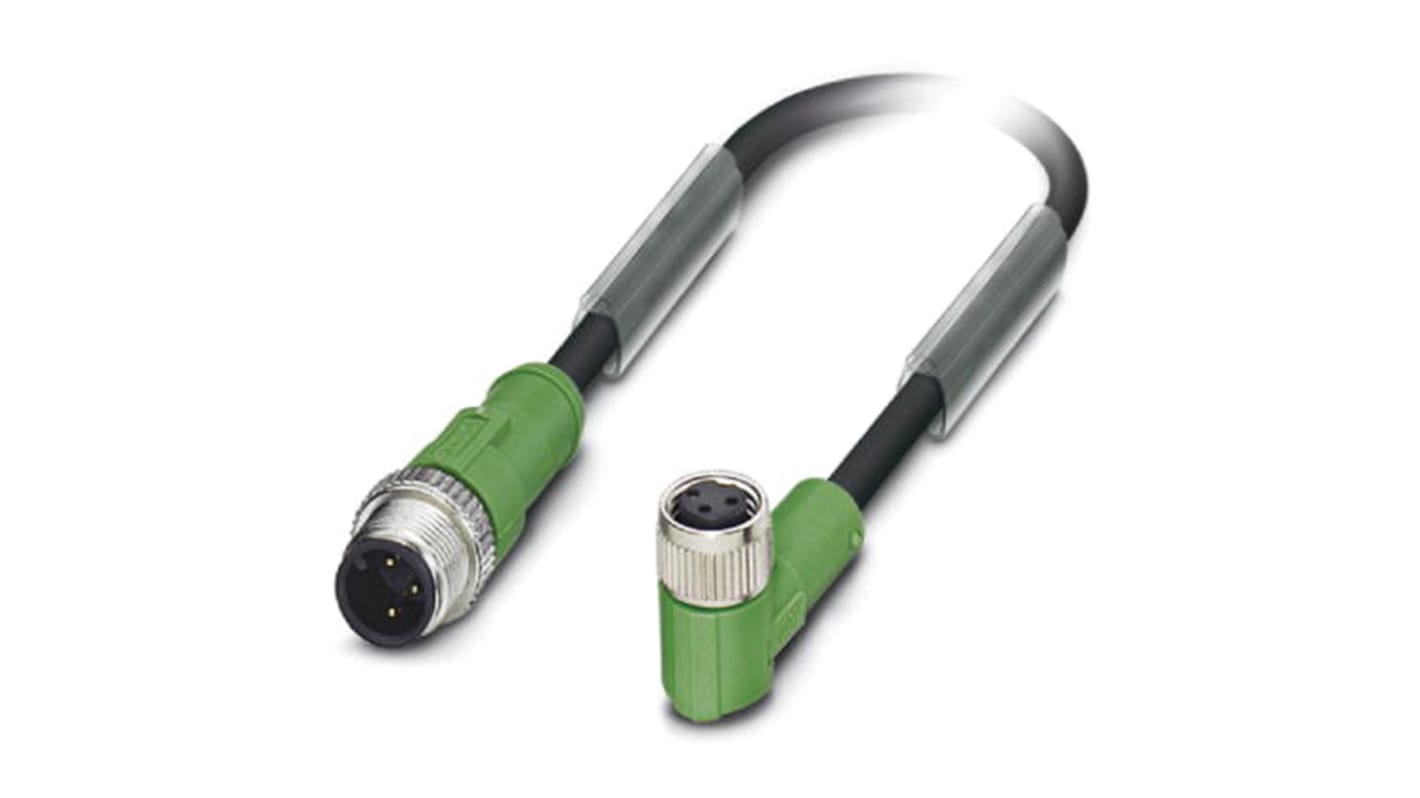 Cable de conexión Phoenix Contact, con. A M12 Macho, 5 polos, con. B M8 Hembra, 3 polos, cod.: A, long. 300mm, 60 V, 4