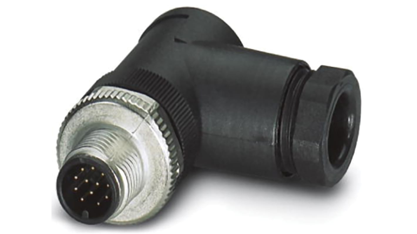 Phoenix Contact Circular Connector, 12 Contacts, Cable Mount, M12 Connector, Plug, Male, IP67, SACC Series