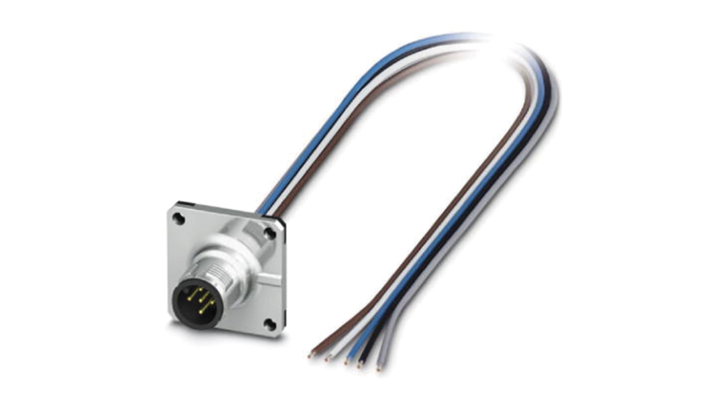 Phoenix Contact Male 5 way M12 to Sensor Actuator Cable, 500mm