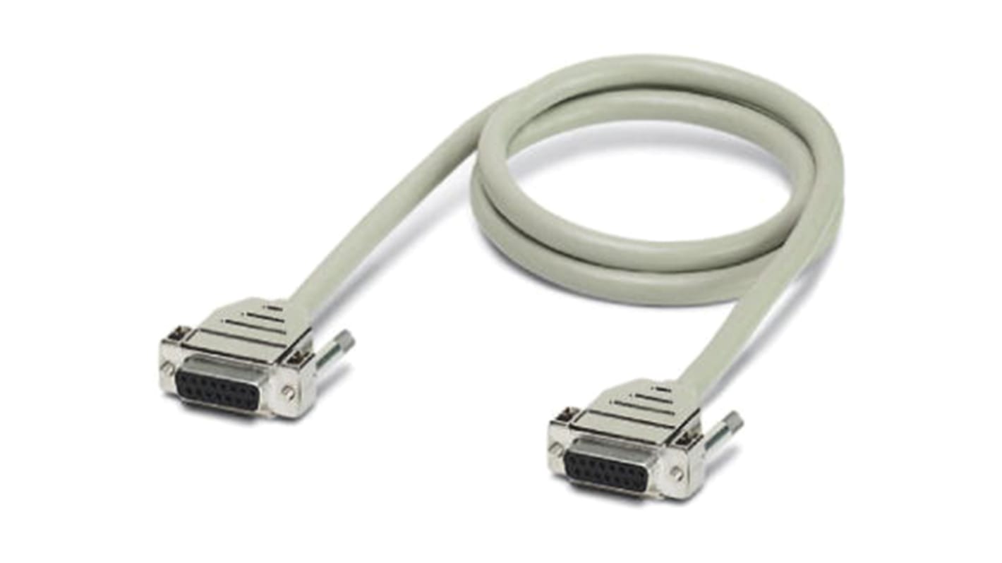 Cable serie Phoenix Contact, long. 8m, con. A: Sub-D de 37 contactos Hembra, con. B: Sub-D de 37 contactos Hembra