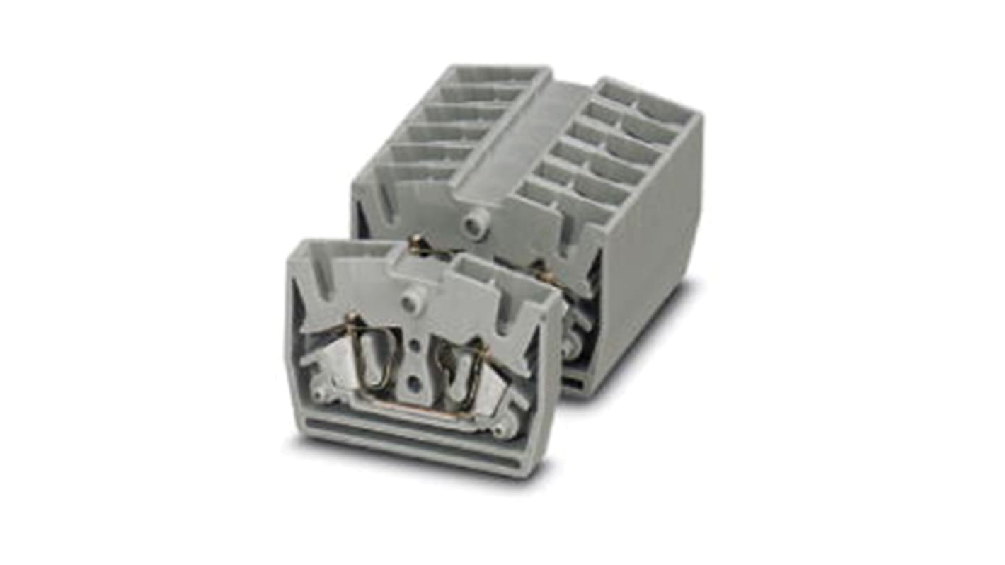 Phoenix Contact MSB 2.5-M Series Grey DIN Rail Terminal Block, 0.08 → 4mm², Spring Clamp Termination