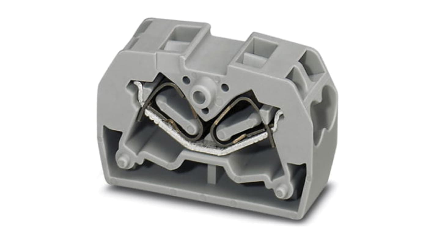 Phoenix Contact MSDBV 2.5-F BU Series DIN Rail Terminal Block, 0.08 → 4mm², Spring Clamp Termination