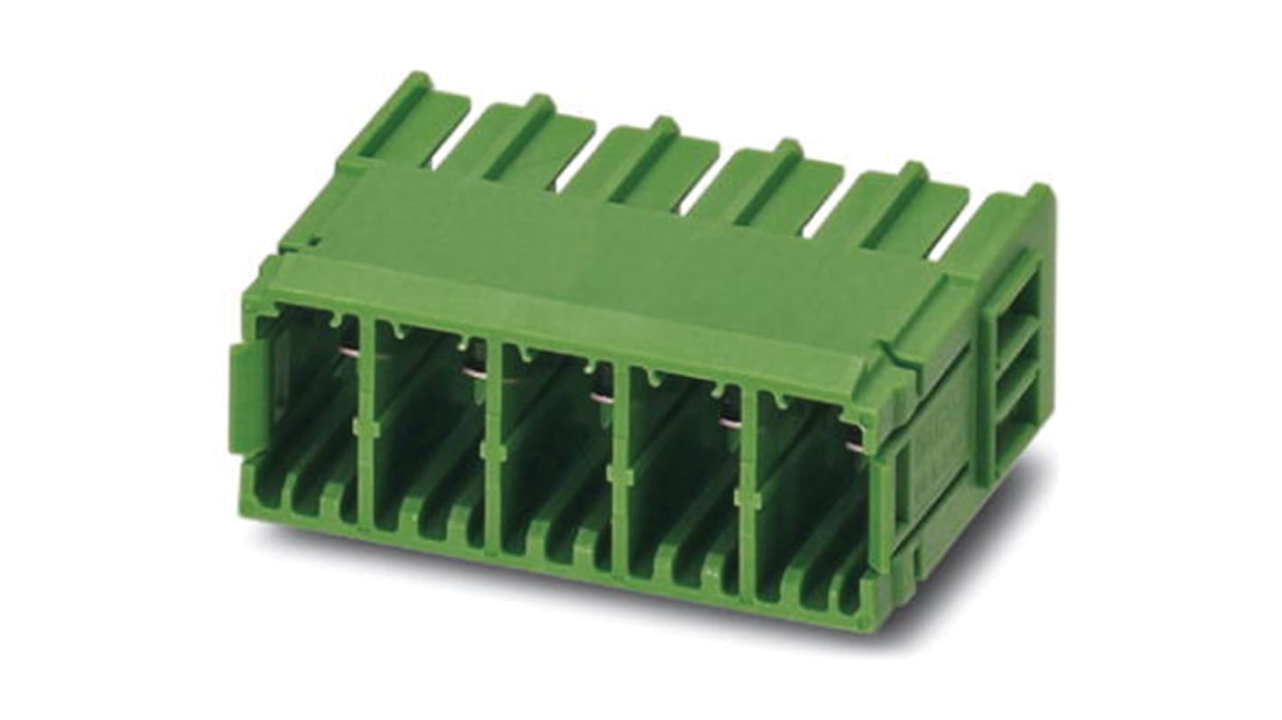 Phoenix Contact 7.62mm Pitch 6 Way Pluggable Terminal Block, Header, Solder Termination