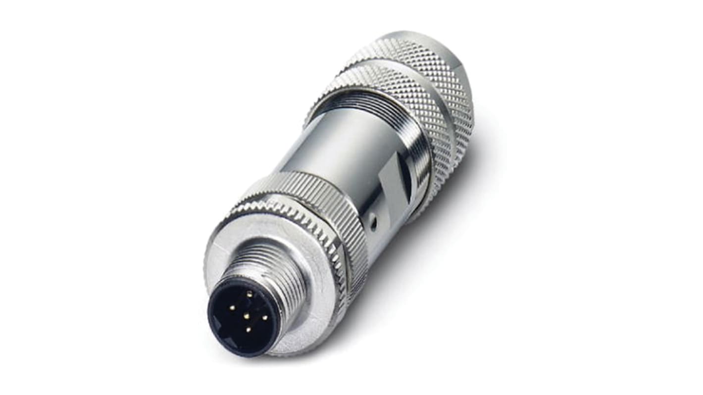 Phoenix Contact Circular Connector, 5 Contacts, M12 Connector, Plug, Male, IP67, SACC Series