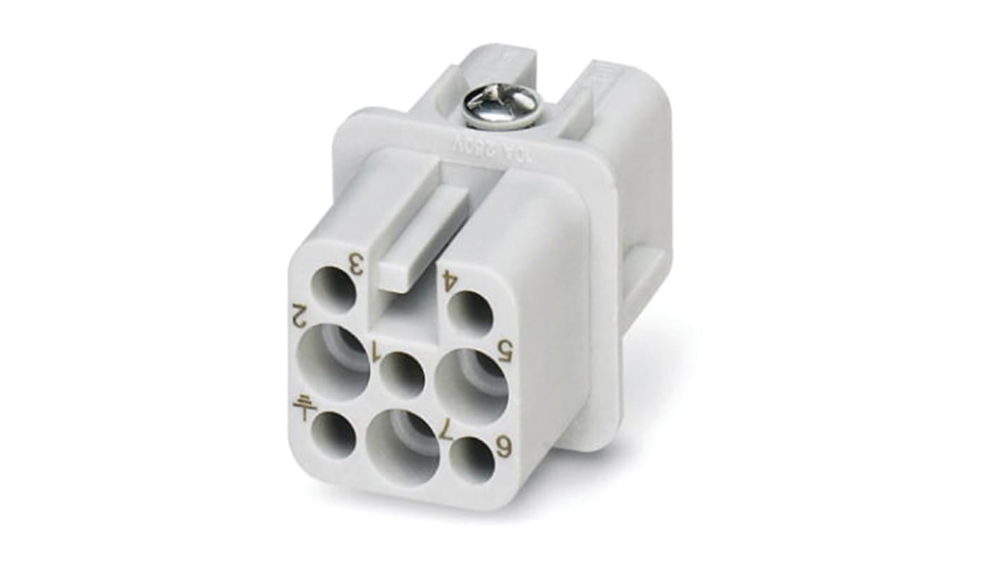 Phoenix Contact Heavy Duty Power Connector Insert, 10A, Female, HC-D7-I-CT-F Series