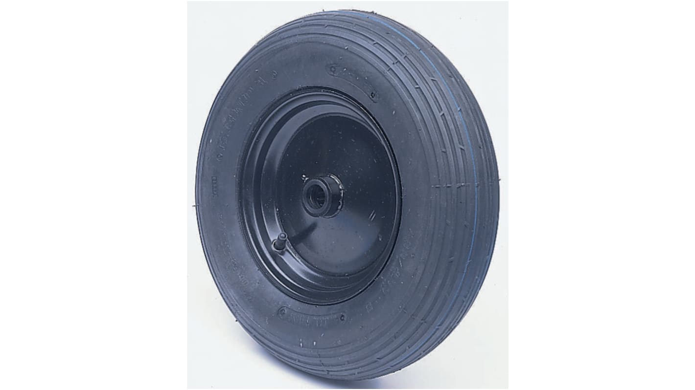 RS PRO Black Rubber Shock Absorbing Trolley Wheel, 305kg RS