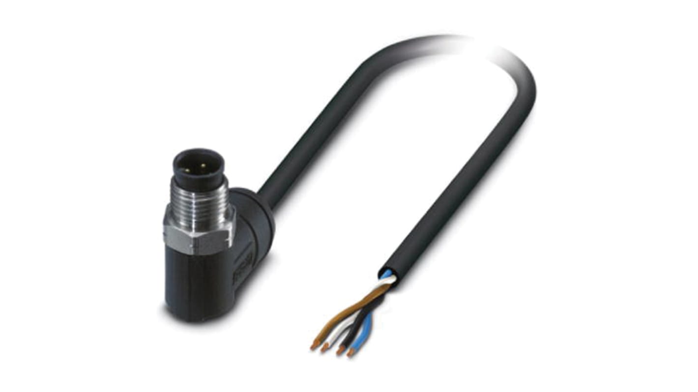 Phoenix Contact Male 4 way M12 to Sensor Actuator Cable, 2m