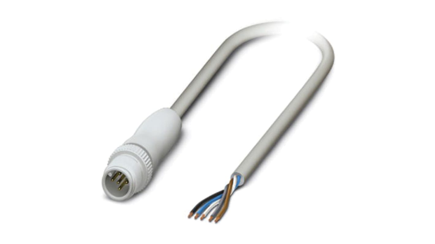 Phoenix Contact Male 5 way M12 to Sensor Actuator Cable, 3m