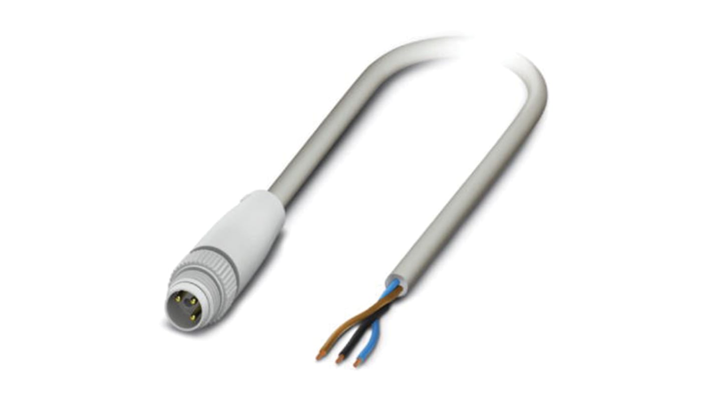 Cable de conexión Phoenix Contact, con. A M8 Macho, 8 polos, long. 5m, 60 V, 4 A, IP65, IP67, IP68, IP69K