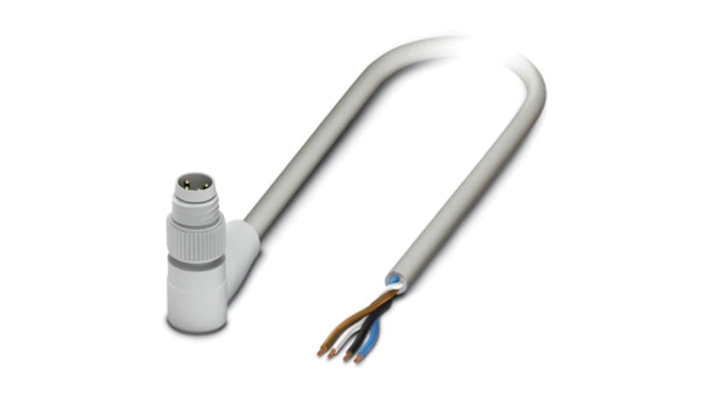 Phoenix Contact Male 4 way M8 to Sensor Actuator Cable, 5m