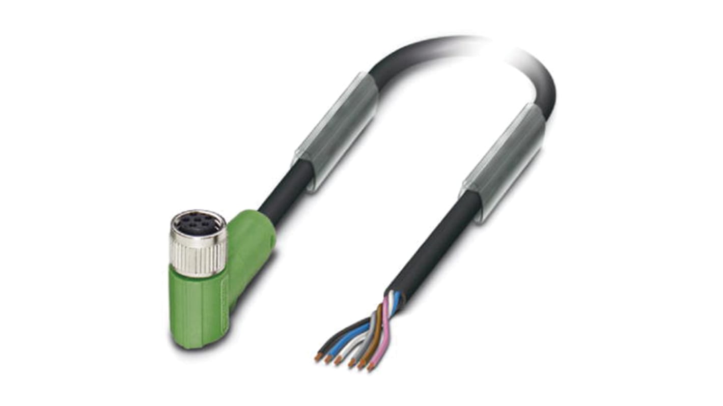 Phoenix Contact Female 6 way M8 to Sensor Actuator Cable, 3m