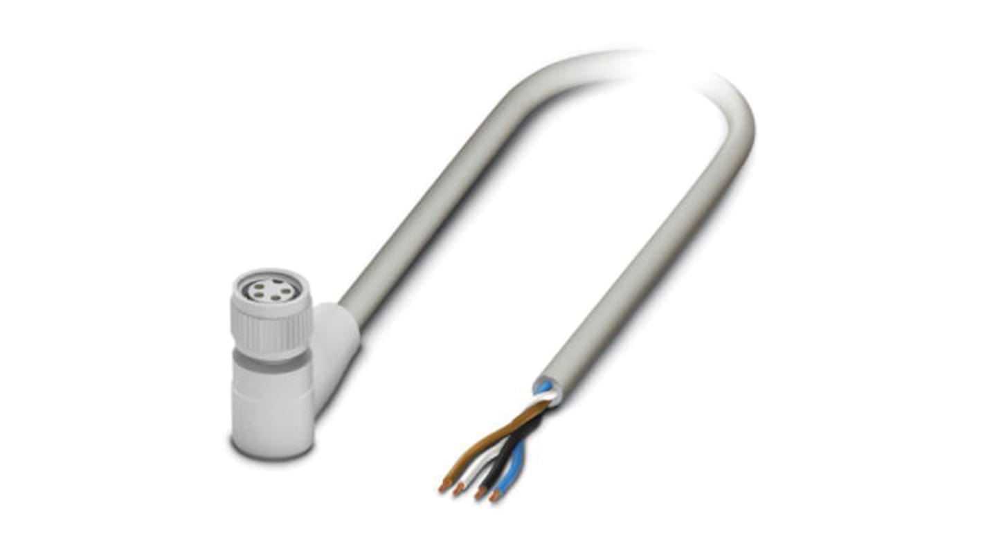 Cable de conexión Phoenix Contact, con. A M8 Hembra, 4 polos, long. 5m, 24 V, 4 A, IP65, IP67, IP68, IP69K