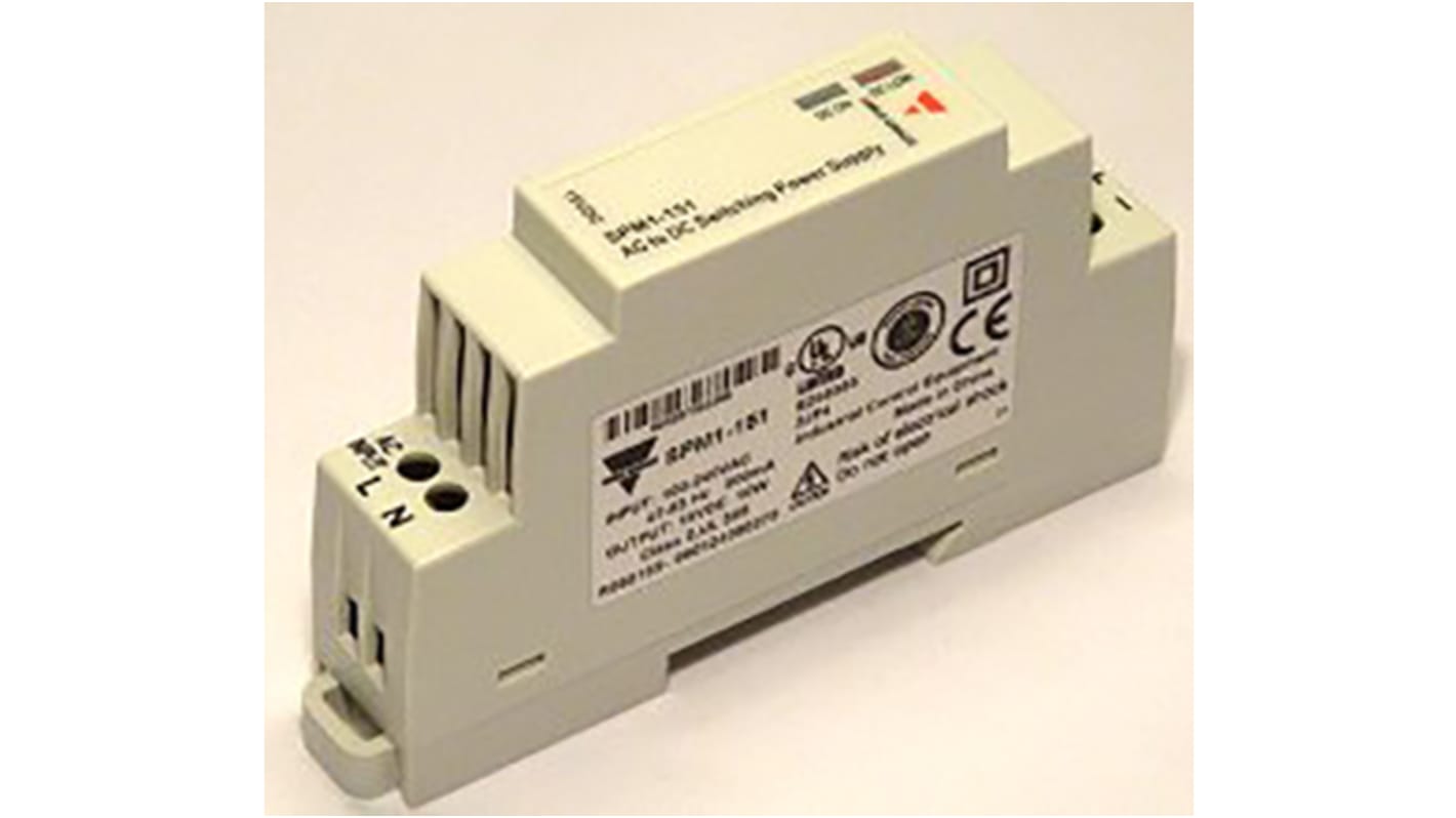 Alimentatore a montaggio su guida DIN Carlo Gavazzi, 15V cc, 670mA, 90 → 264V ca, 10W