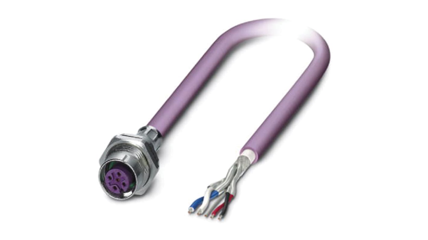 Cable de bus Phoenix Contact, con. A M12, 5 polos, long. 5m, 60 V, 4 A, IP67