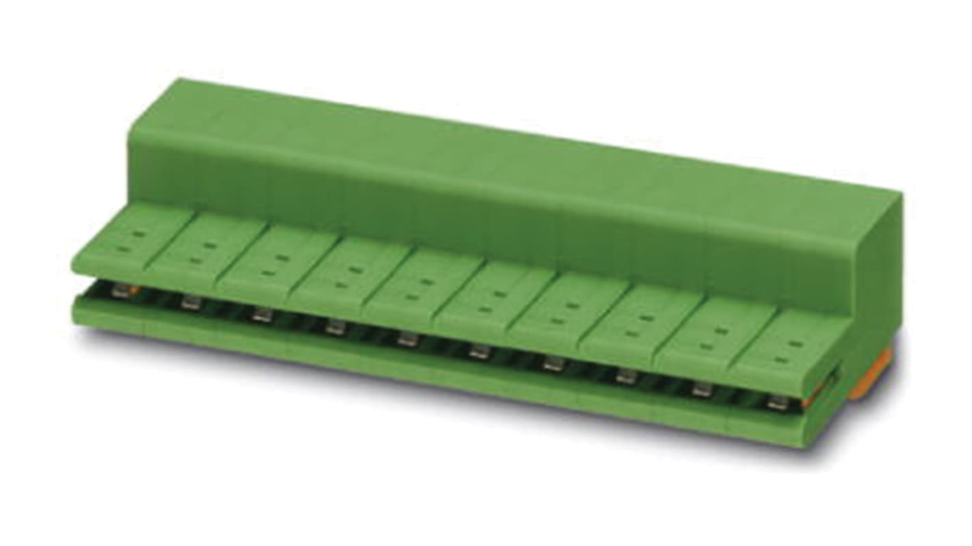 Phoenix Contact 基板用端子台, ZEC 1.5/ 2-ST-7.5 C2 R1.2シリーズ, 7.5mmピッチ , 2極, 緑