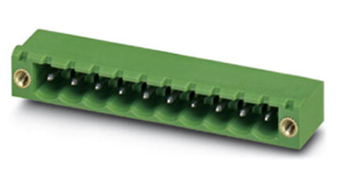 Phoenix Contact EMSTB 2.5/10-GF Series PCB Header, 10 Contact(s), 5mm Pitch, Shrouded