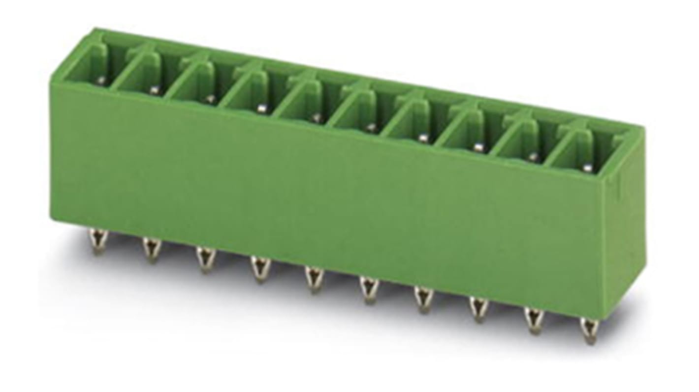Conector macho para PCB Phoenix Contact serie EMCV 1.5/12-G-3.5 de 12 vías, paso 3.5mm, terminación Encaje a presión