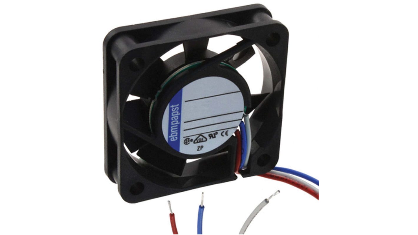 ebm-papst 400 F Series Axial Fan, 5 V dc, DC Operation, 9m³/h, 900mW, 40 x 40 x 10mm