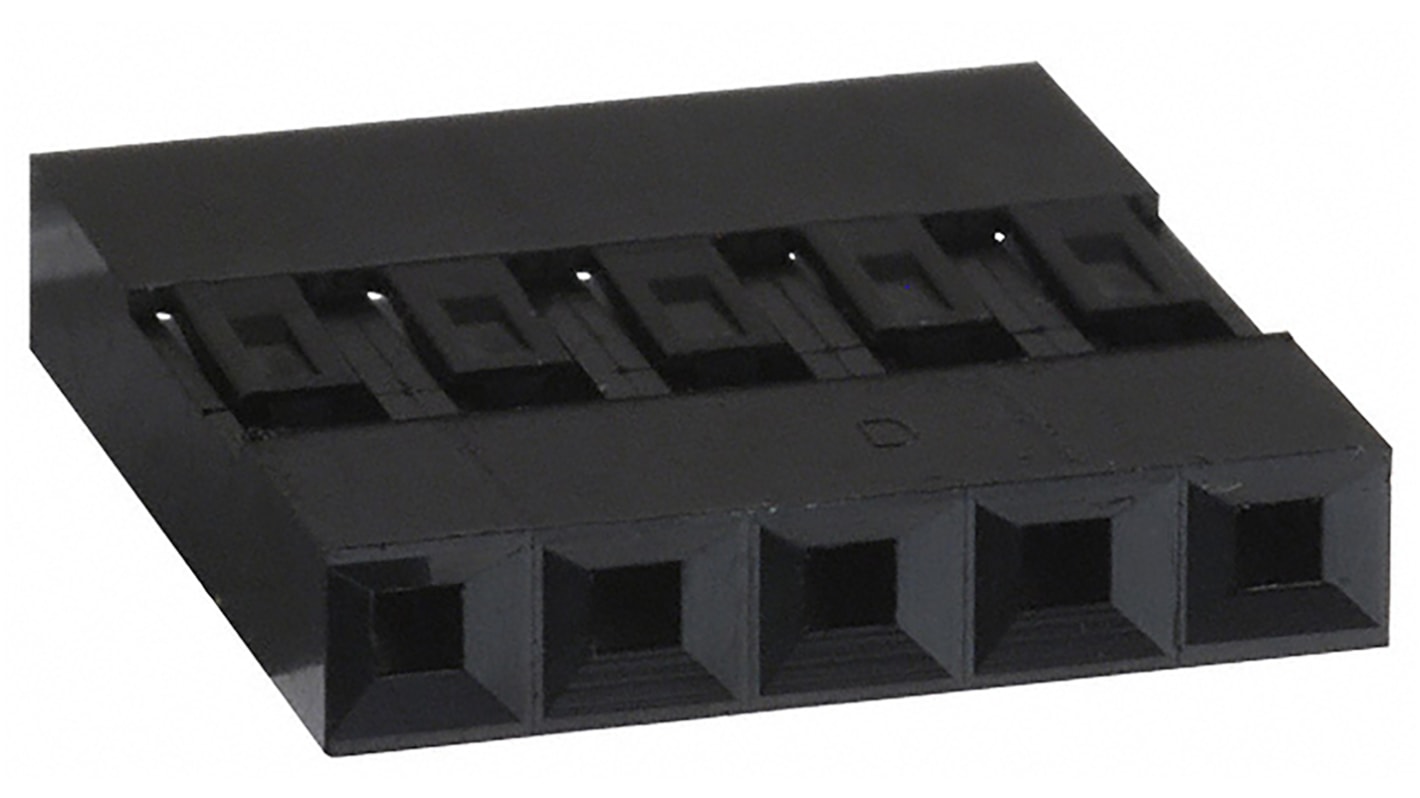 Amphenol Communications Solutions, Mini-PV Female Connector Housing, 2.54mm Pitch, 5 Way, 1 Row