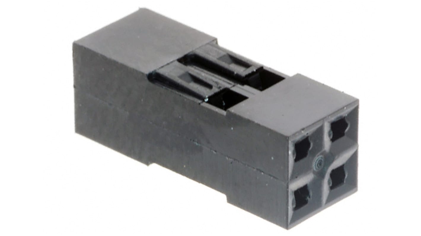 Amphenol FCI, Mini-PV Female Connector Housing, 2.54mm Pitch, 4 Way, 2 Row