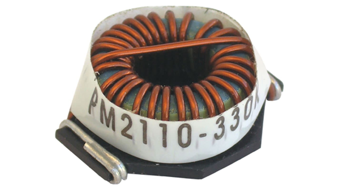 Bourns 1 mH ±10% Iron Leaded Inductor, Max SRF:1kHz, 1.9A Idc, 244mΩ Rdc, PM2110