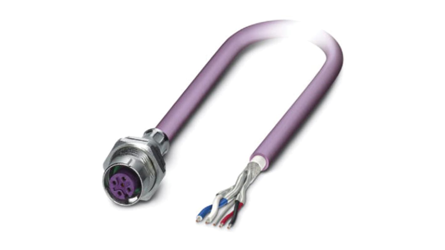 Phoenix Contact Male 5 way M12 to Bus Cable, 2m