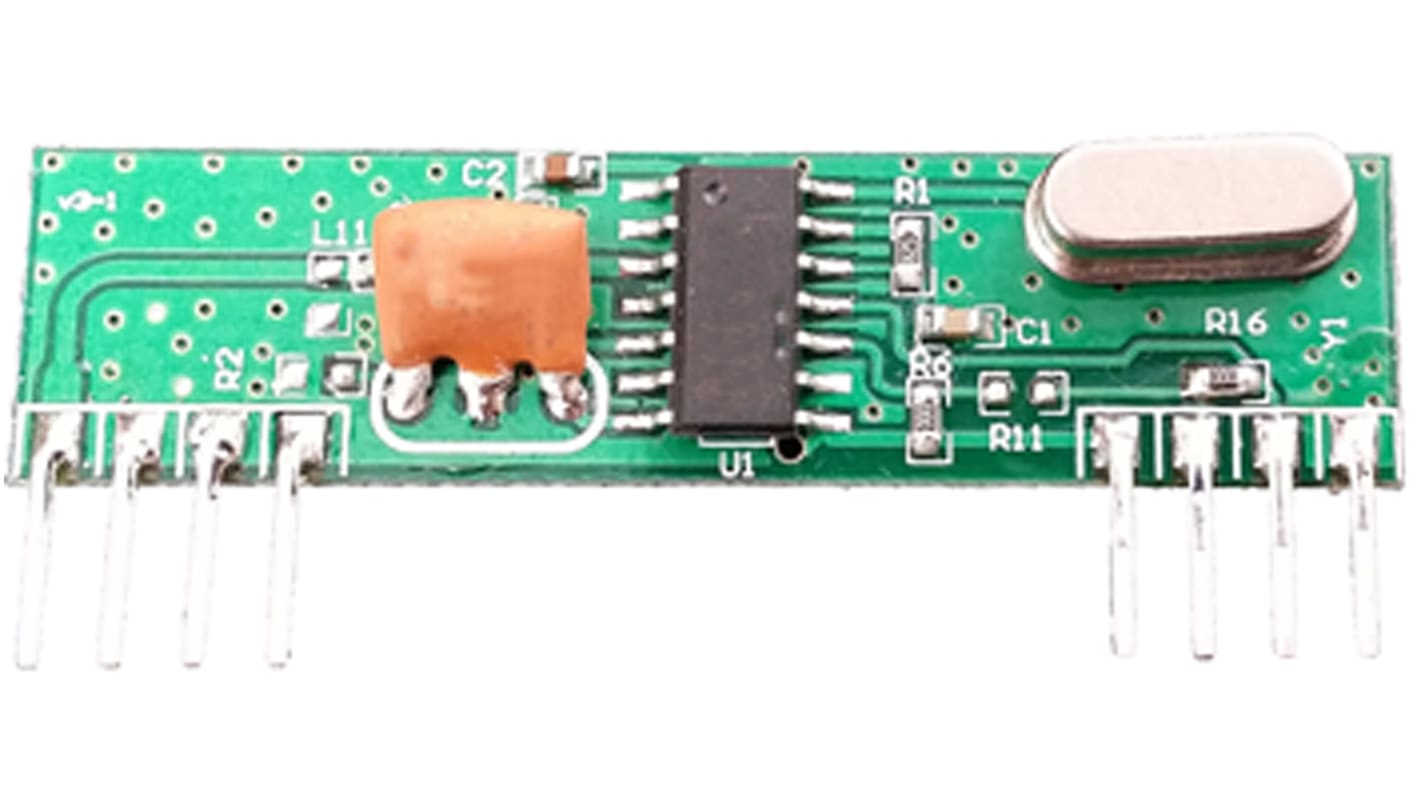 Módulo RF, 433,92MHZ, 10kbit/s, 2.4 → 5V, Sensibilidad -109dBm