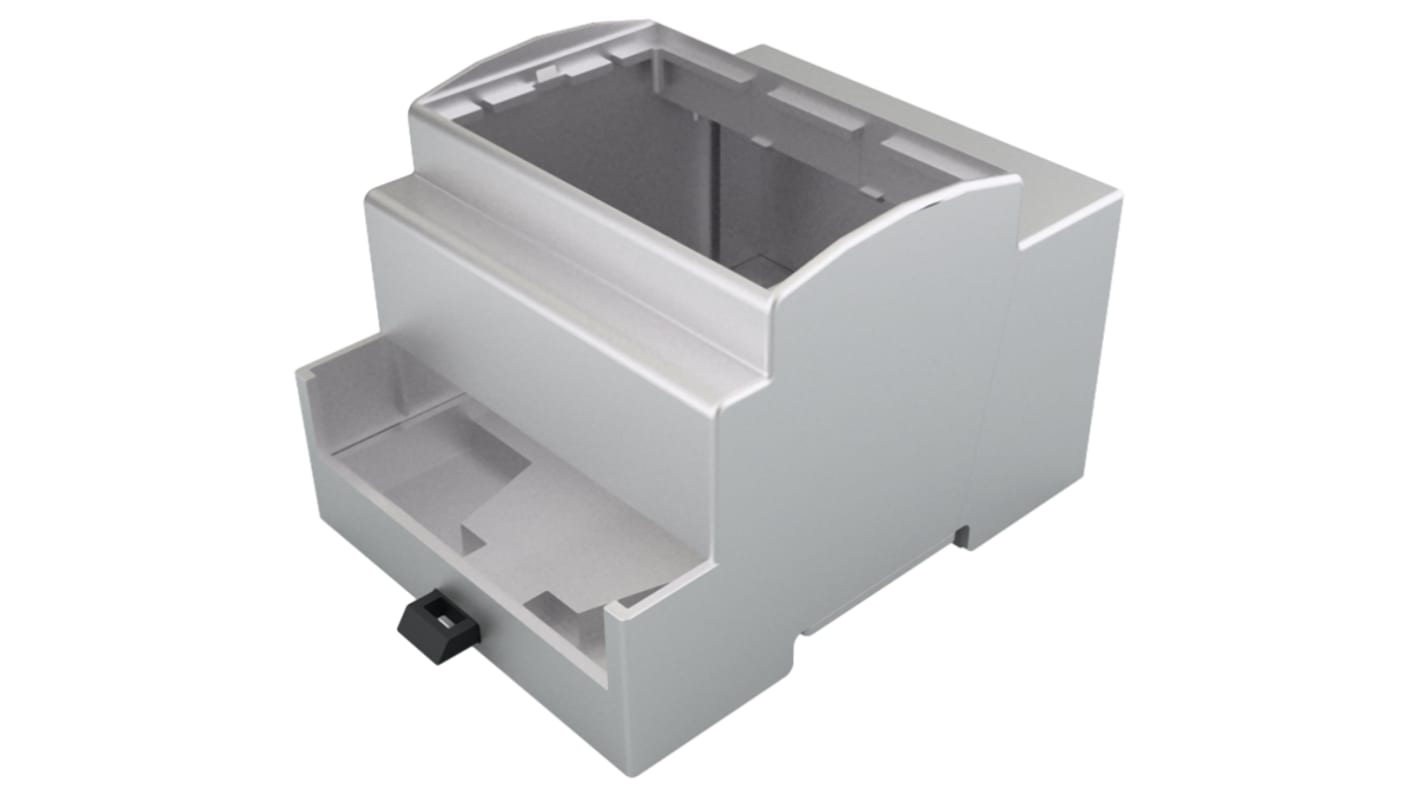 Caja para carril DIN Italtronic serie Modulbox XTS, de ABS; policarbonato de color Gris, 90 x 53mm