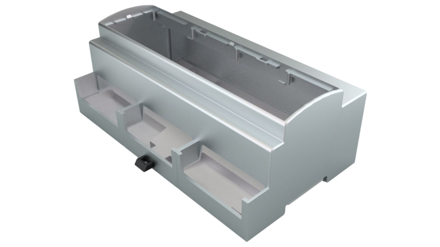 Caja para carril DIN Italtronic serie Modulbox XTS, de ABS; policarbonato de color Gris, 90 x 53mm