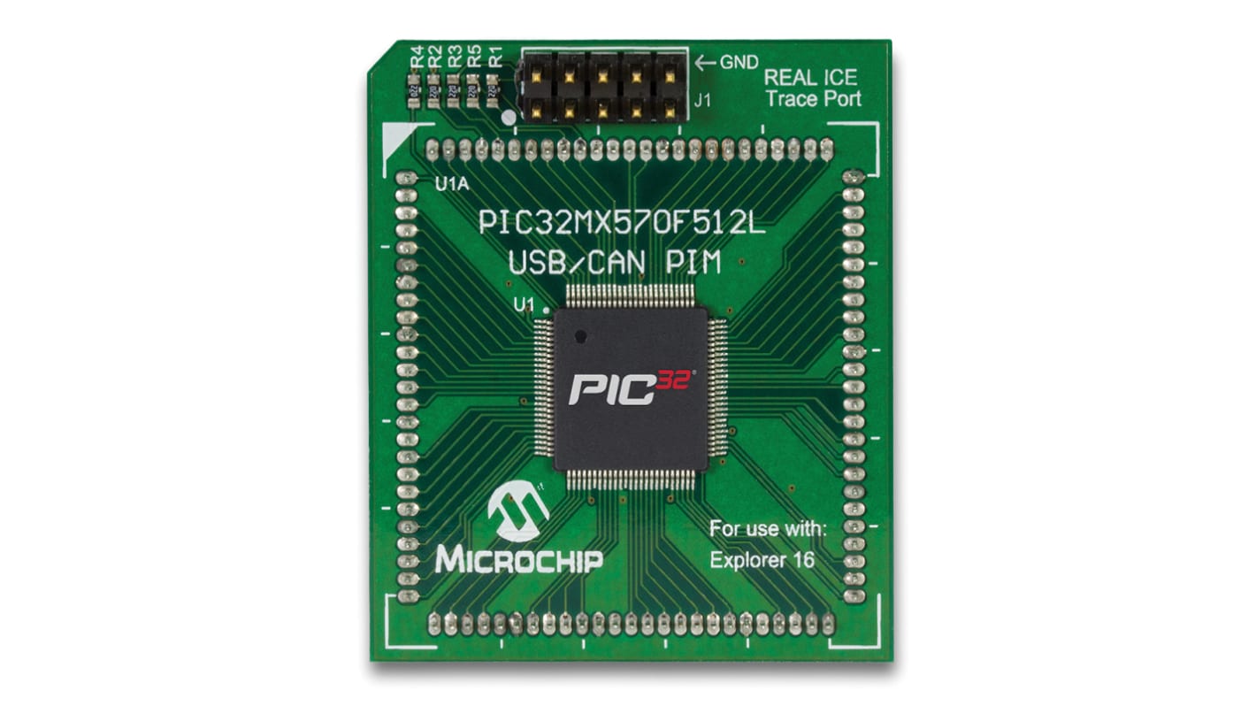 Microchip PIC32MX570F512L USB/CAN Explorer 16 PIM MCU Evaluierungsplatine PIC PIC32