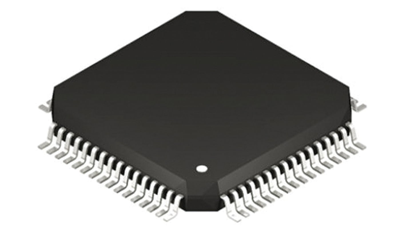 Processeur signal numérique, DSPIC33EV256GM106-I/PT, 16bit, 70MIPS, 256 ko Flash, 1 (36 x 10 / 12 bits) ADC, TQFP 64 .