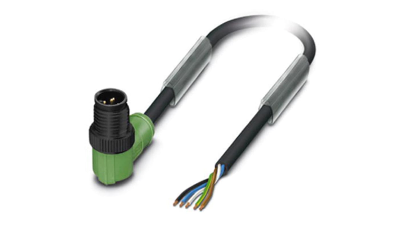 Phoenix Contact Male 5 way M12 to 5 way Unterminated Sensor Actuator Cable, 1.5m