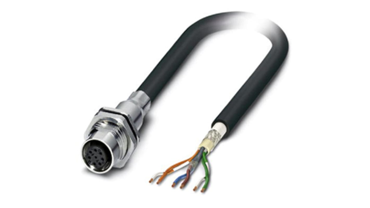 Cable de conexión Phoenix Contact, con. A M12, 6 polos, con. B M12, 6 polos, long. 500mm, 2 A, IP67