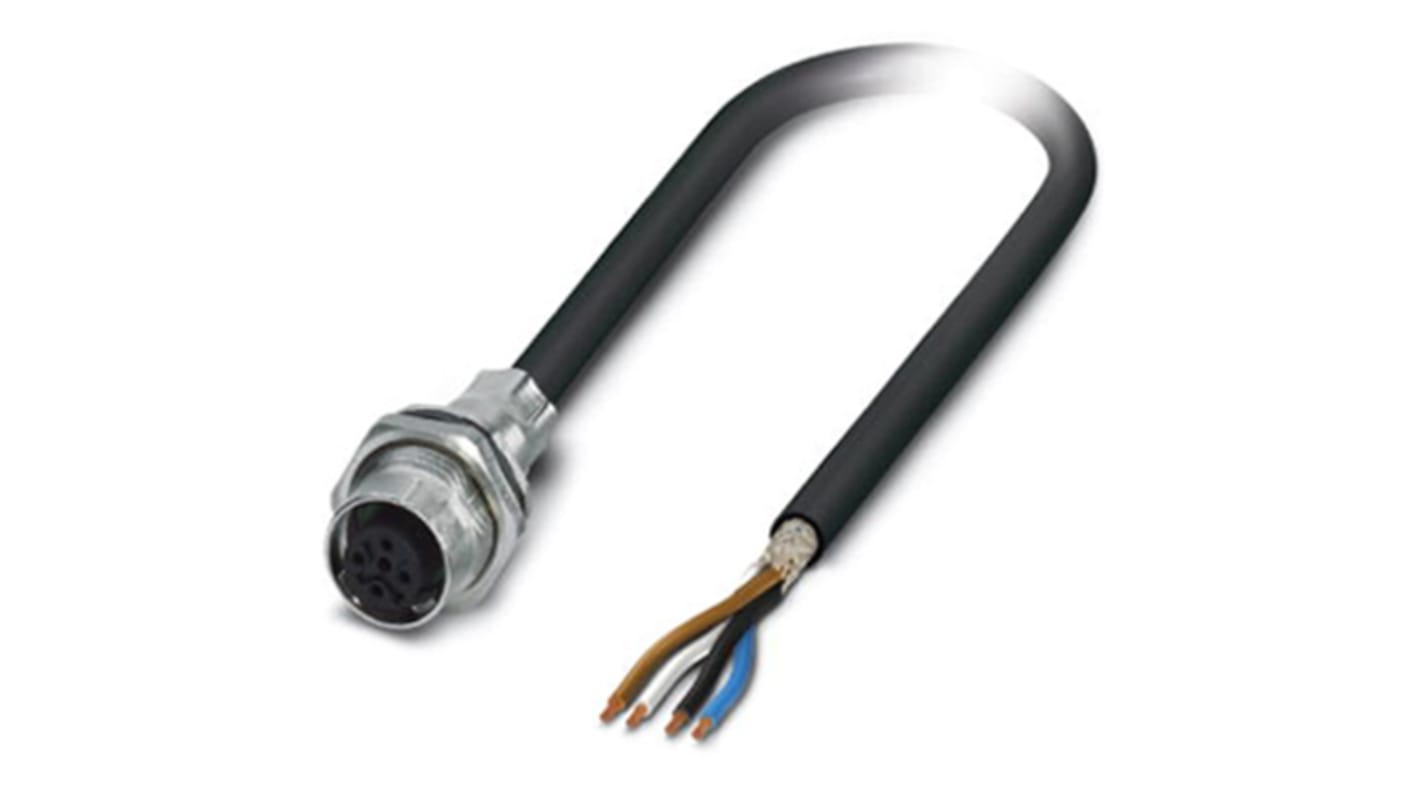 Phoenix Contact 4 way M12 to 4 way M12 Sensor Actuator Cable, 1m