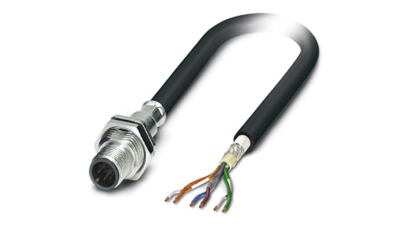 Phoenix Contact 6 way M12 to 6 way Sensor Actuator Cable, 500mm