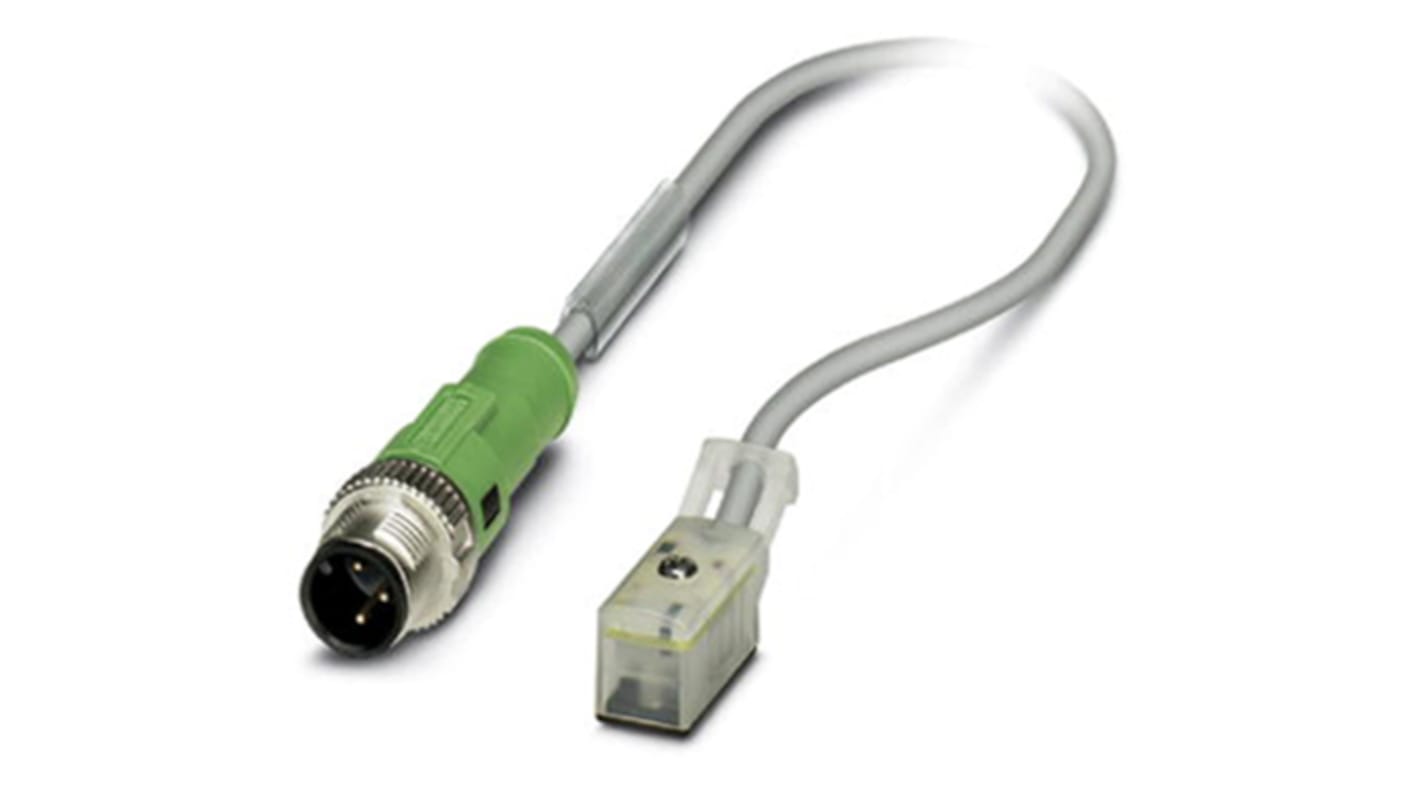 Phoenix Contact Male 2 way M12 to 2 way Festo ZC Sensor Actuator Cable, 5m