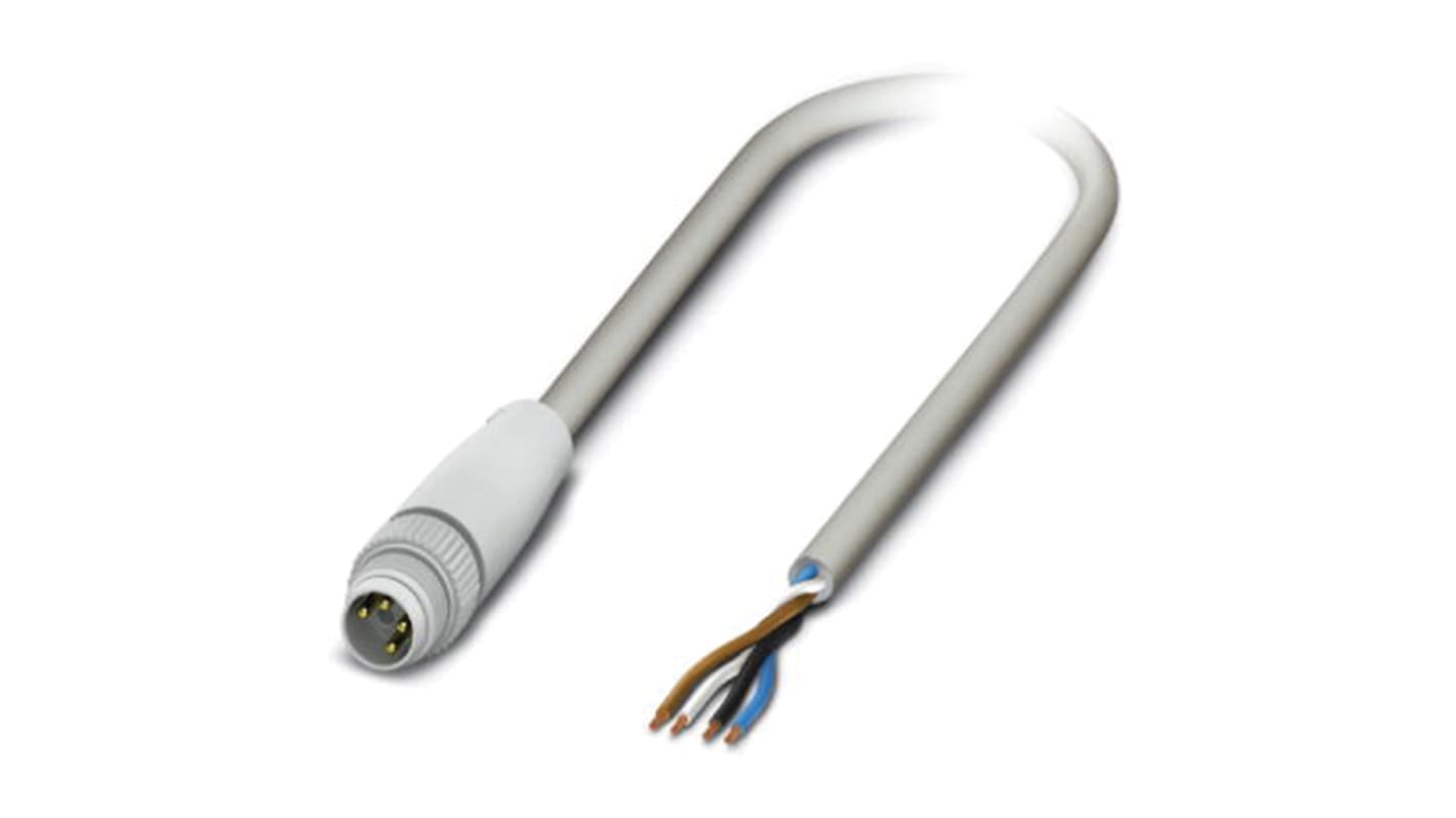 Phoenix Contact Male 4 way M8 to Sensor Actuator Cable, 1.5m