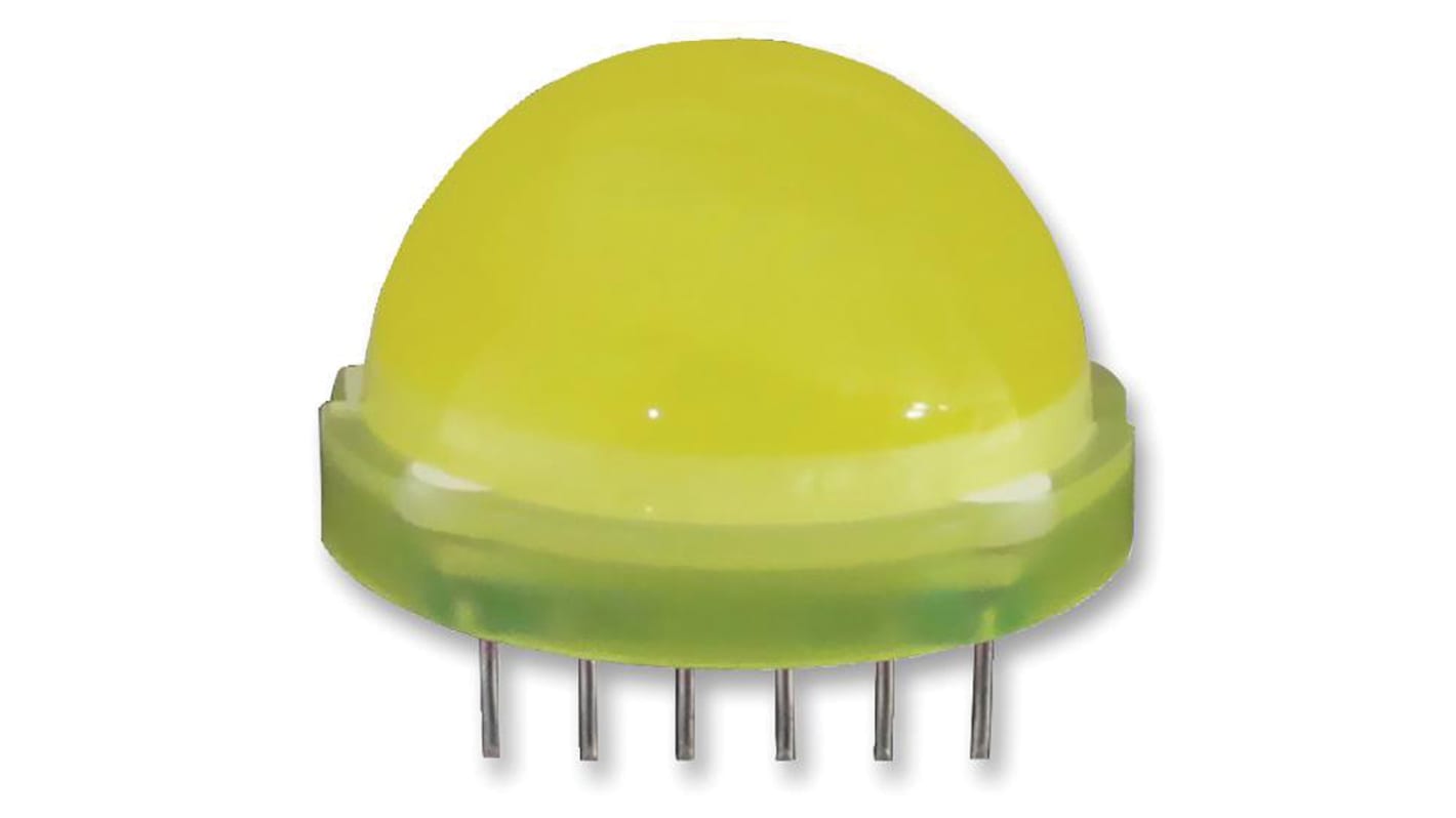 LED Jaune, Traversant, 20 mm, 6 LEDs, 6 → 8 V