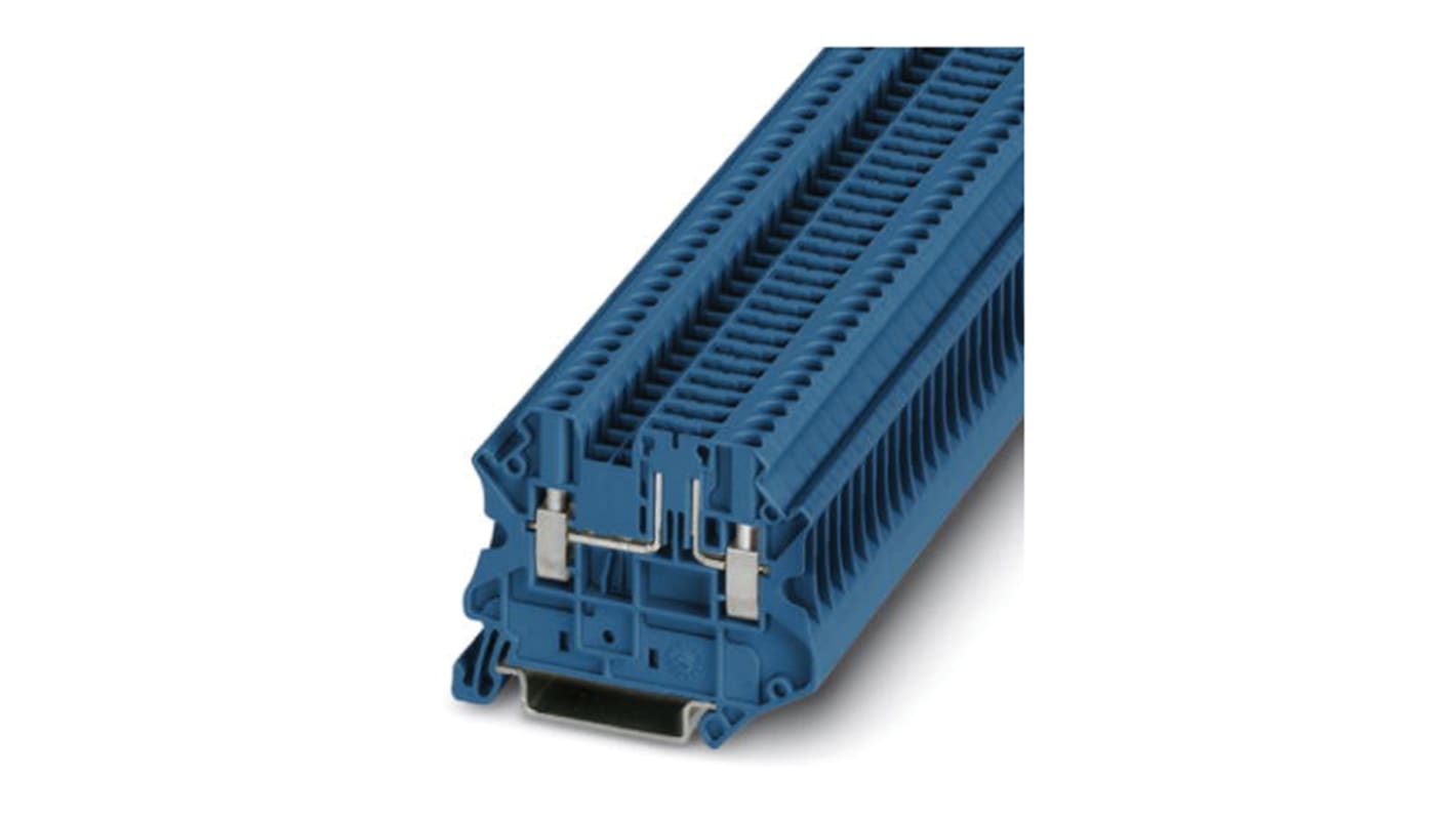 Phoenix Contact UT 2.5-TG-P/P BU Series Blue Disconnect Terminal Block, 0.14 → 4mm², Single-Level, Screw