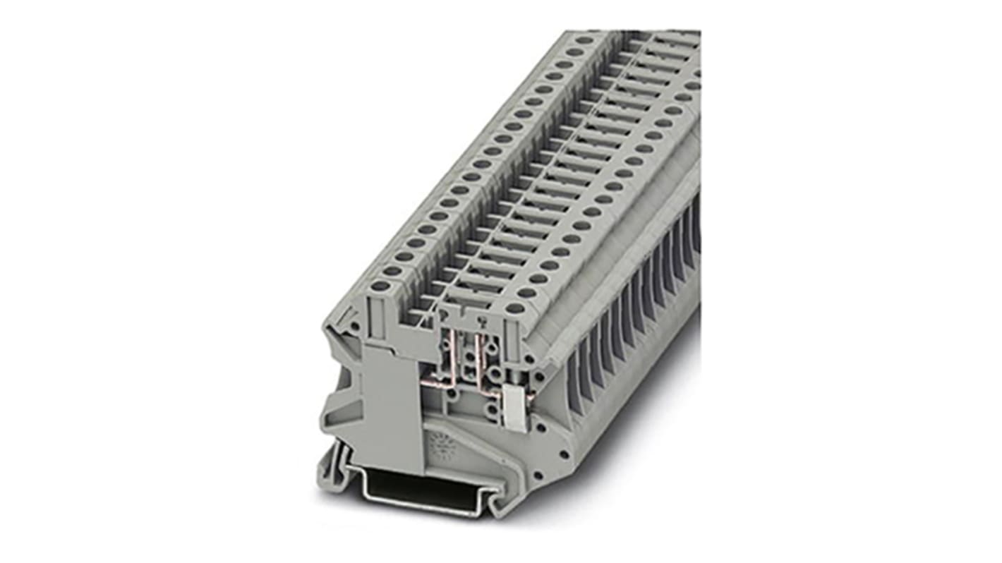 Phoenix Contact UT 4-TG-EX Series Grey Disconnect Terminal Block, Single-Level, Screw Termination