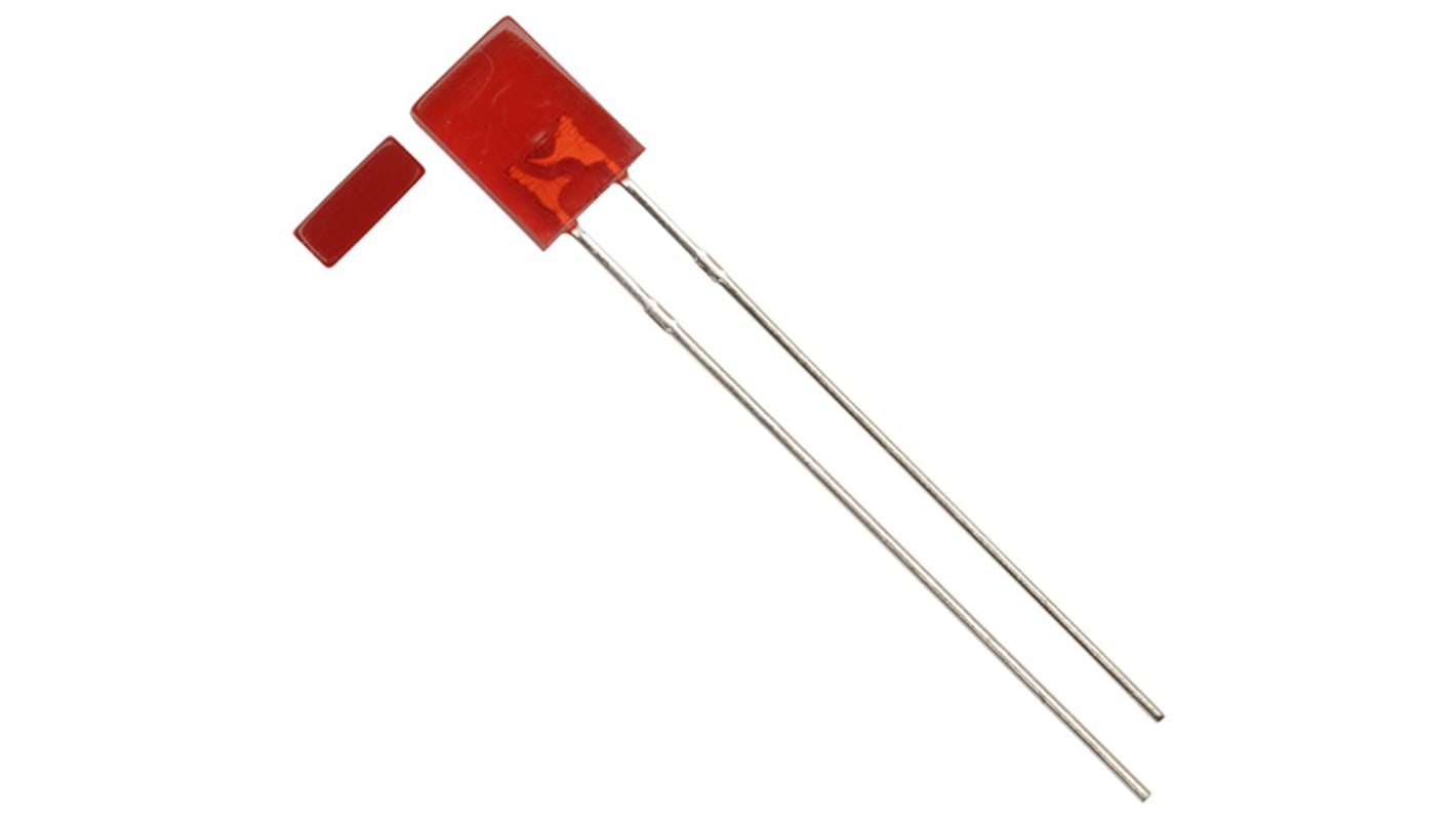 LED Rouge, Traversant, Rectangulaire, 2,5 V