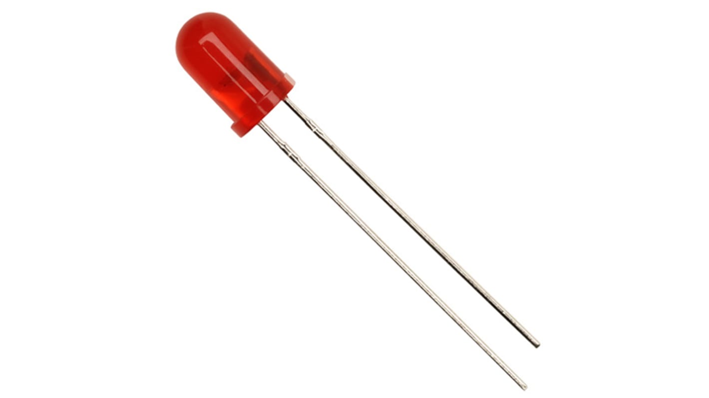 LED Rosso Kingbright, PCB, 2,5 V, 5 mm (T-1 3/4)