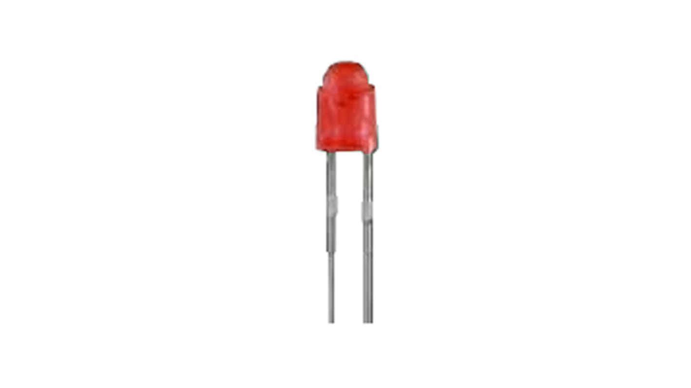 Kingbright2.5 V Red LED 3mm Through Hole, L-908A8ID