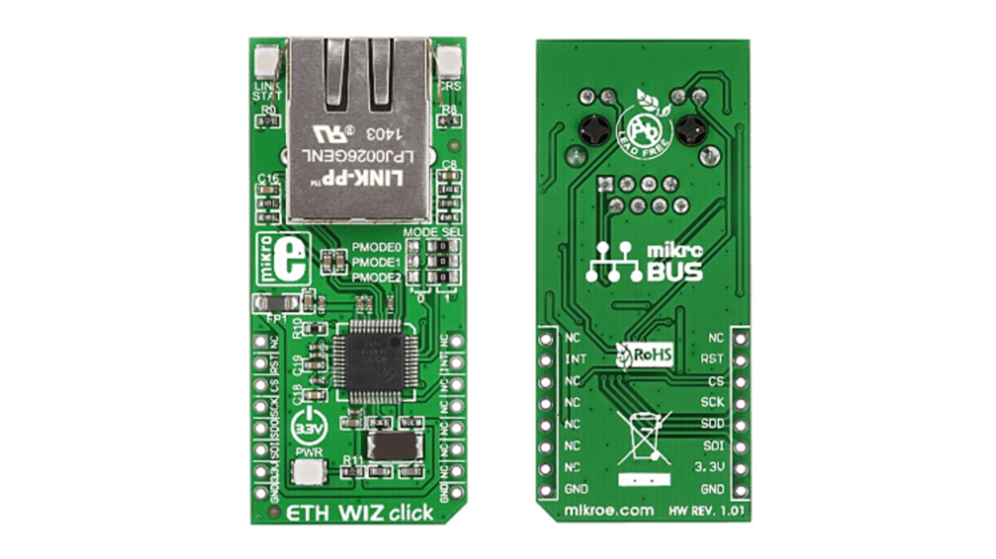Strumento di sviluppo comunicazione e wireless MikroElektronika ETH Wiz Click