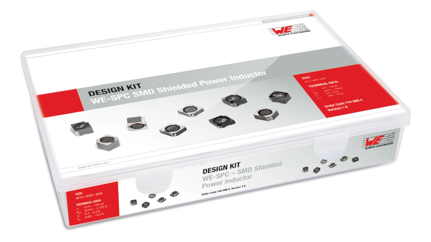 Wurth Elektronik WE-SPC SMD Shielded Power Inductor Inductor Kit, 34 pieces