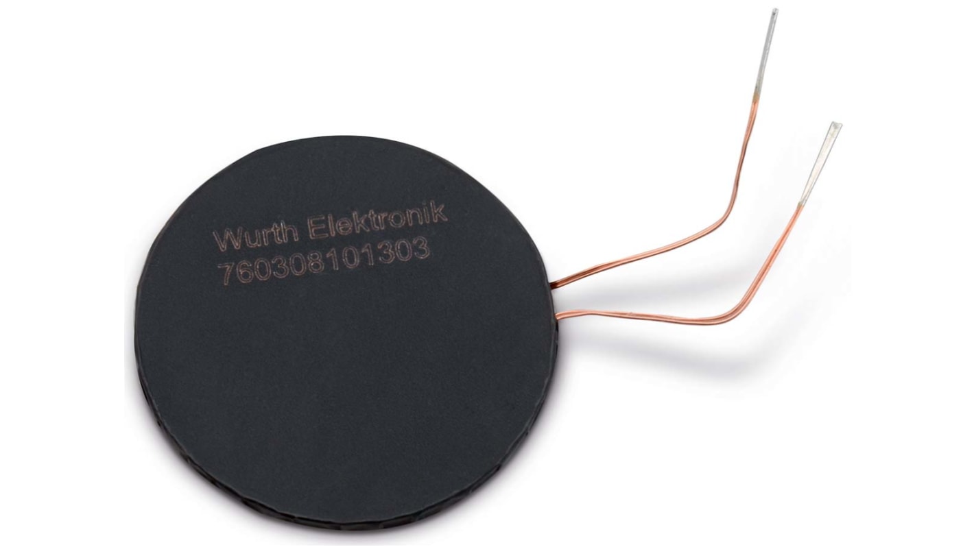 ウルトエレクトロニクス アキシャル ワイヤレス充電コイル, フェライト, 直径：26.3mm
