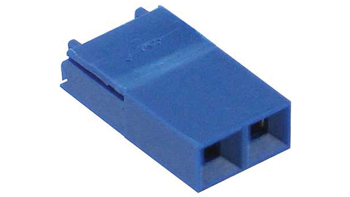 Amphenol ICC Mini-Jump Buchse Blau Steckbrücke 2-polig, Raster 2.54mm, Länge 9.78mm, Shunt