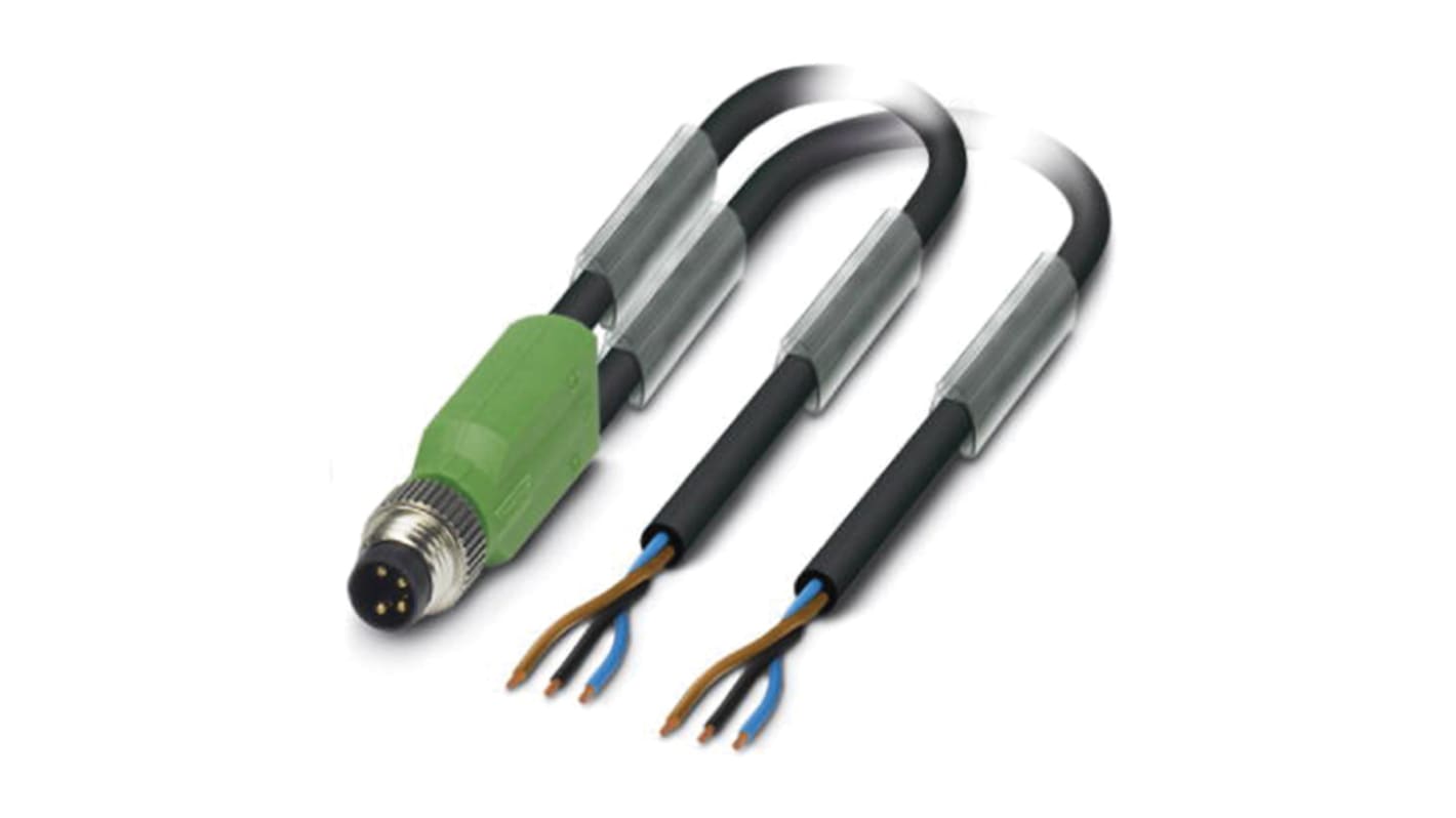 Phoenix Contact Male 8 way M8 to Sensor Actuator Cable, 5m