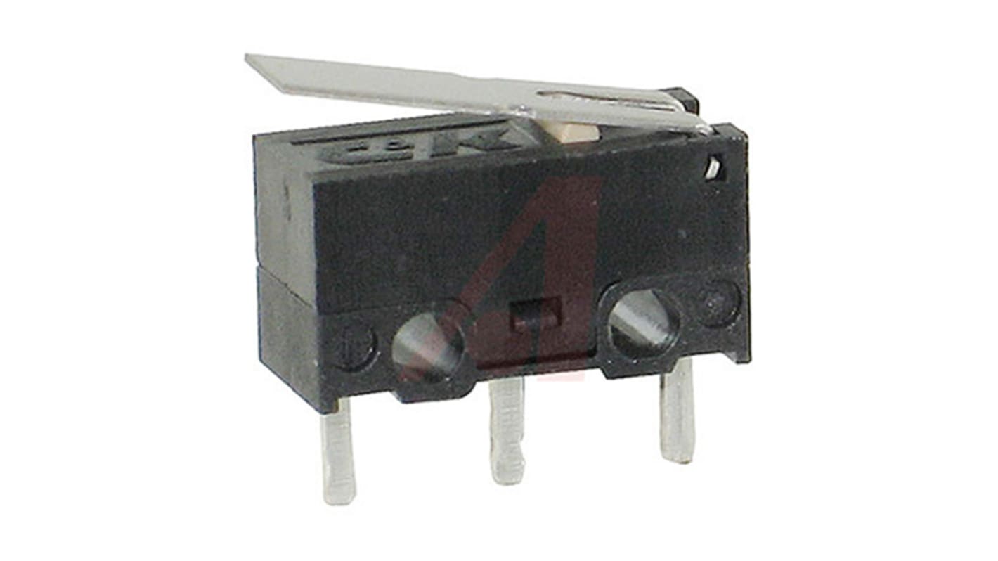 C & K Lever Microswitch, 100 mA, SPDT